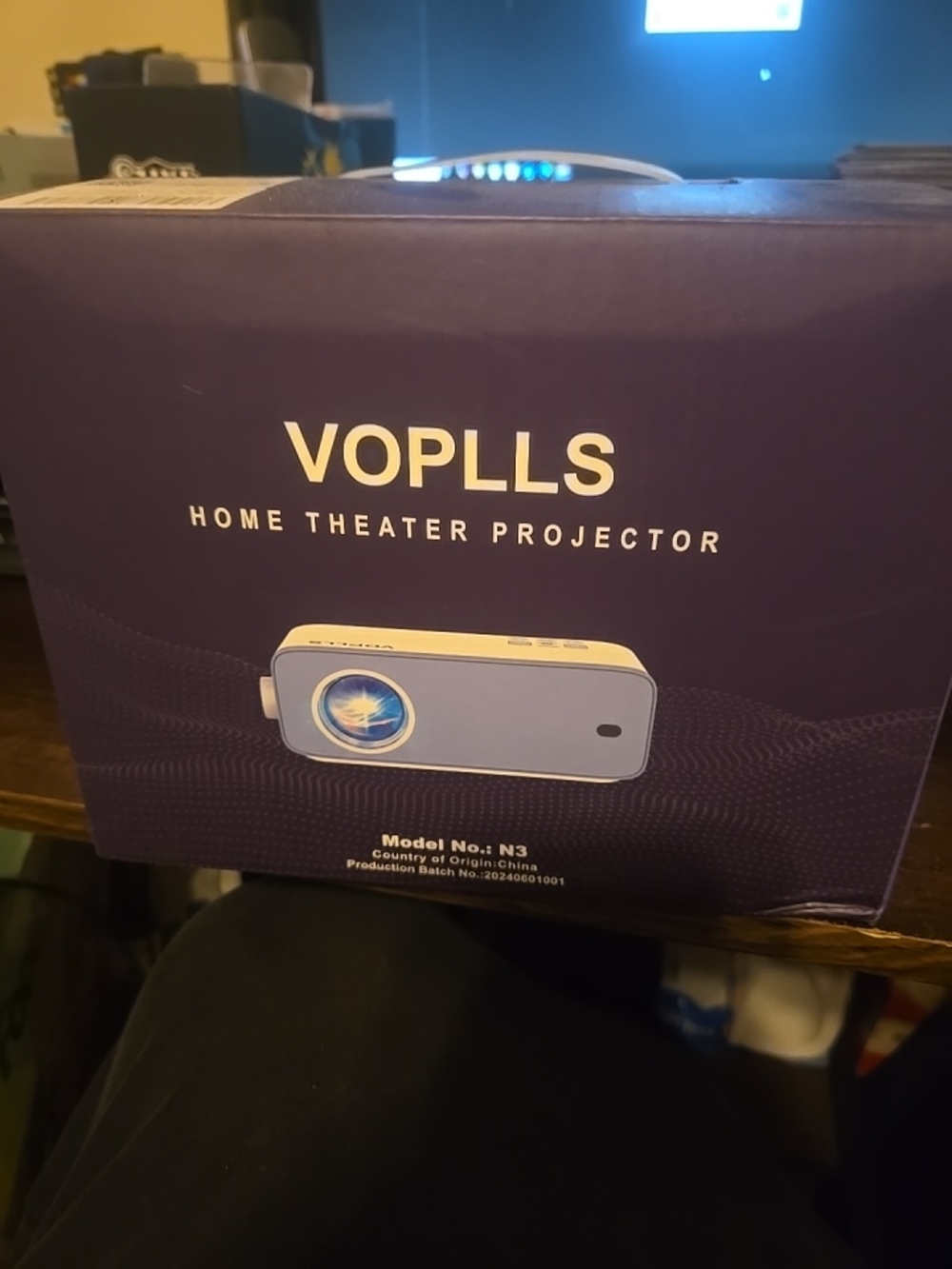 Voplls Home Theater Projector - Purple Box